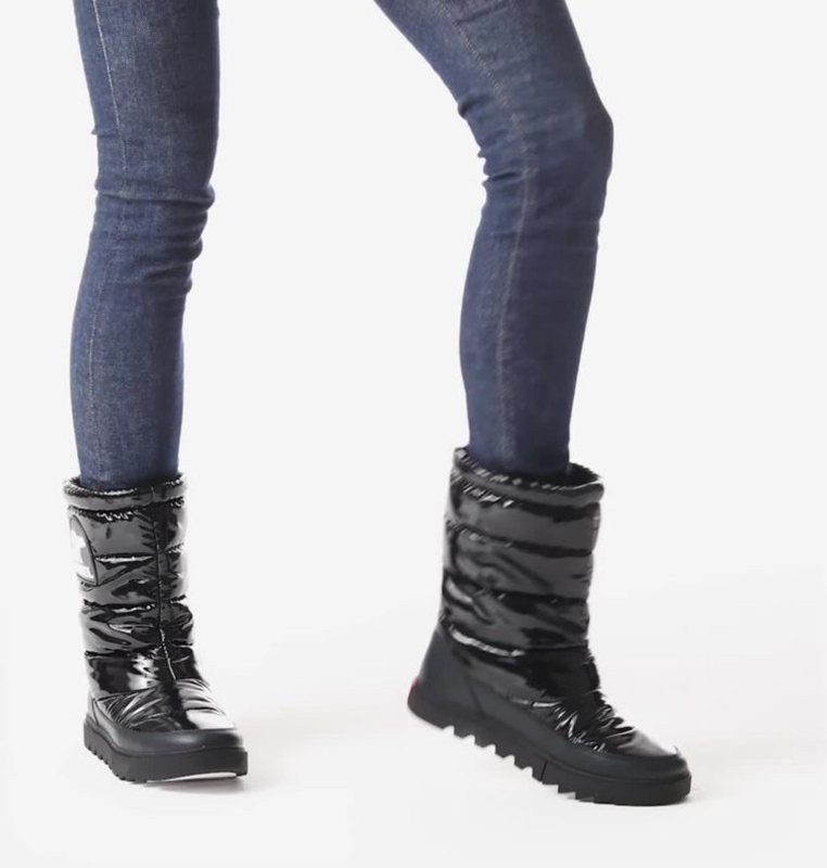 Botas Nieve Sorel Mujer - Joan Of Arctic™ Next Lite Mid Puffy Bajas Negras - 69120-WTGE